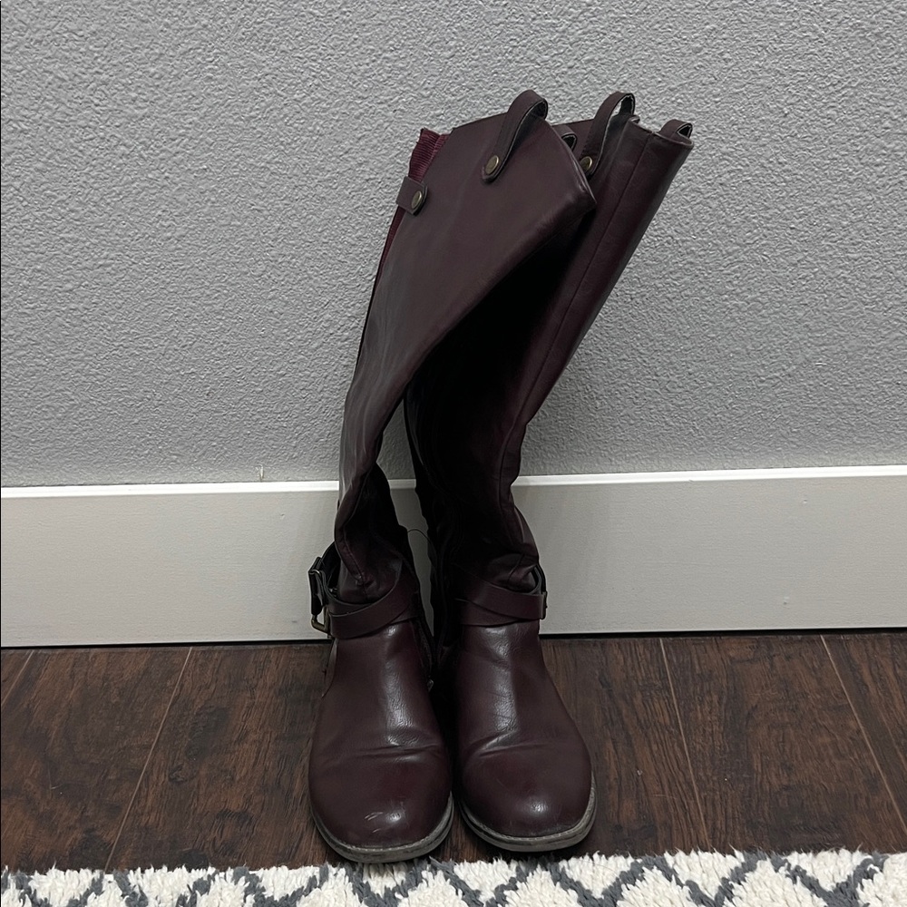 Maurices Maroon Riding Boots
